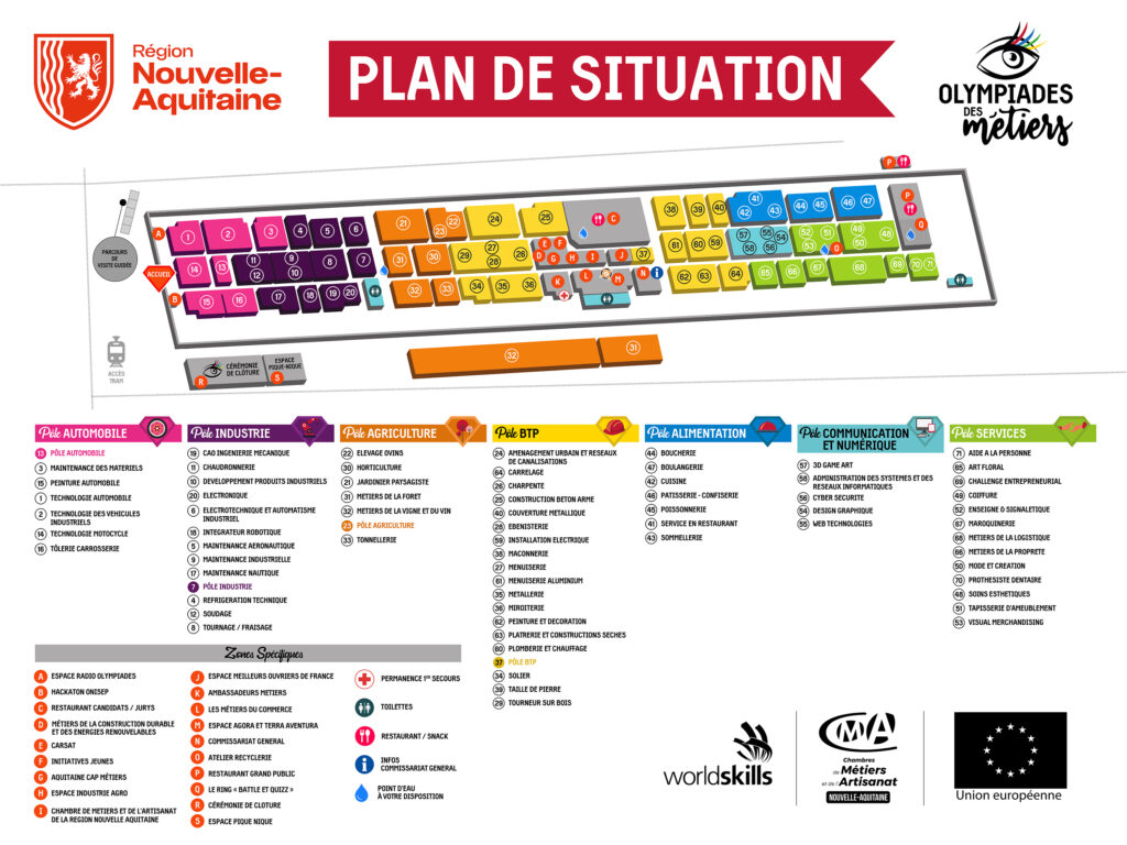 Plan de situation Olympiades des métiers